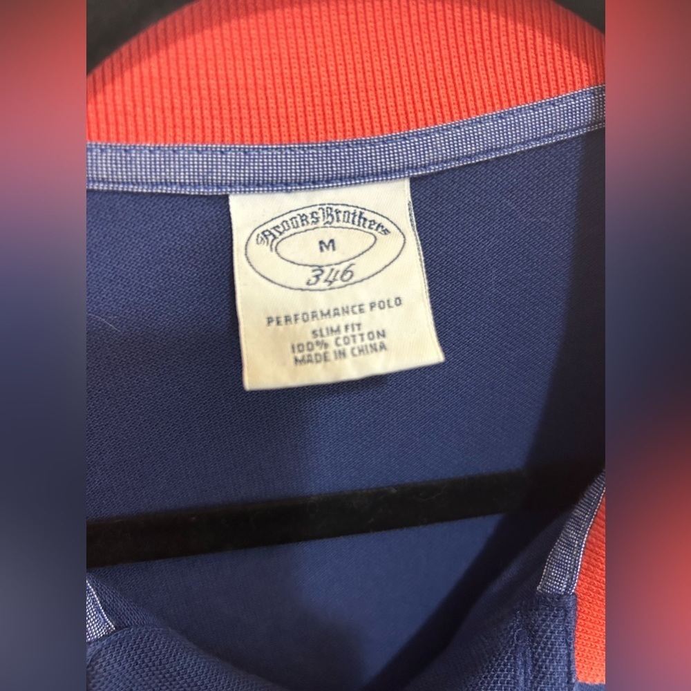 Brooks Brothers Navy Blue and Orange Polo - Picture 7 of 7